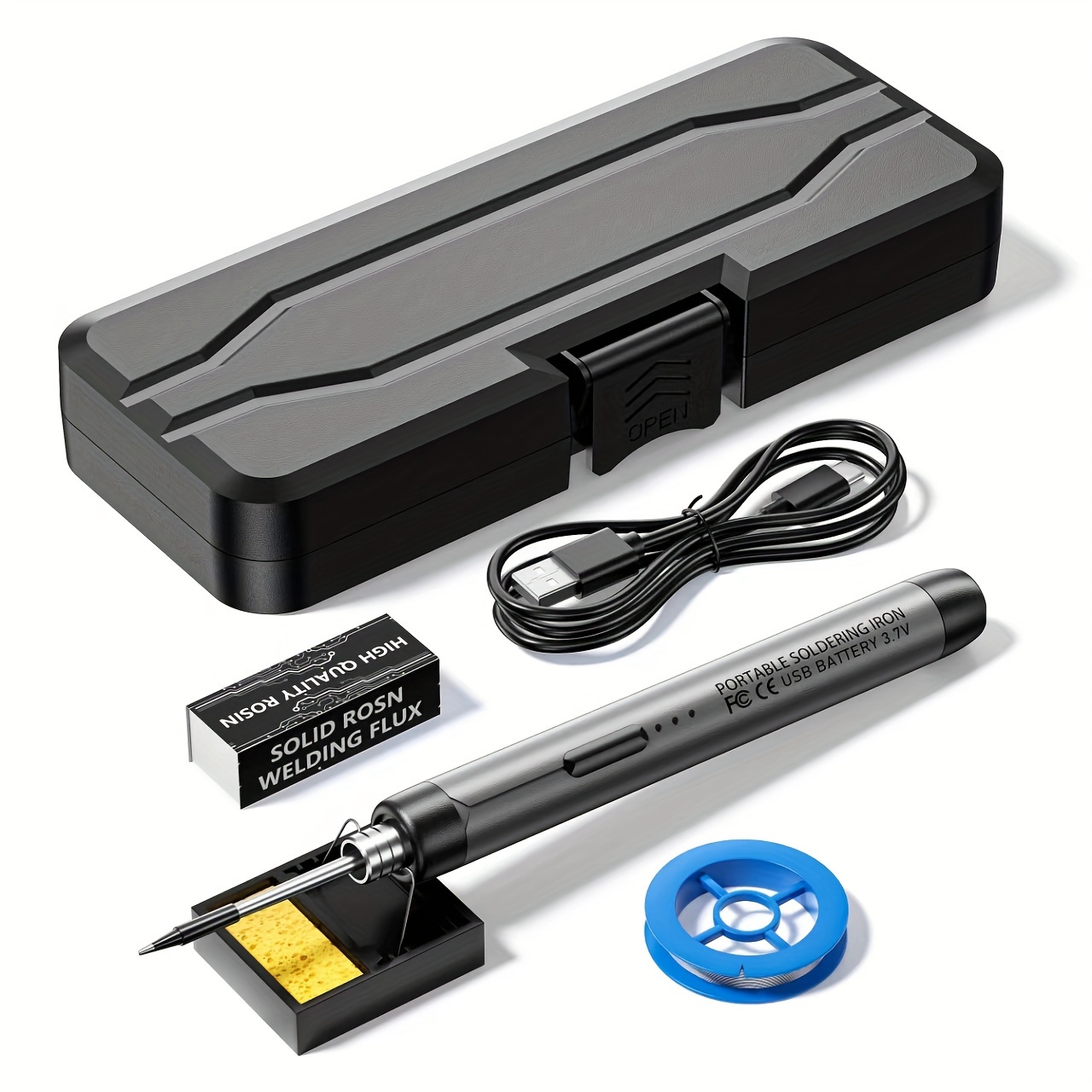 

Mini Soldering Iron Kit, Usb Wireless Electric Soldering Iron Pen, 3 Temperature Adjustment, Portable And Rechargeable For Appliance Repair