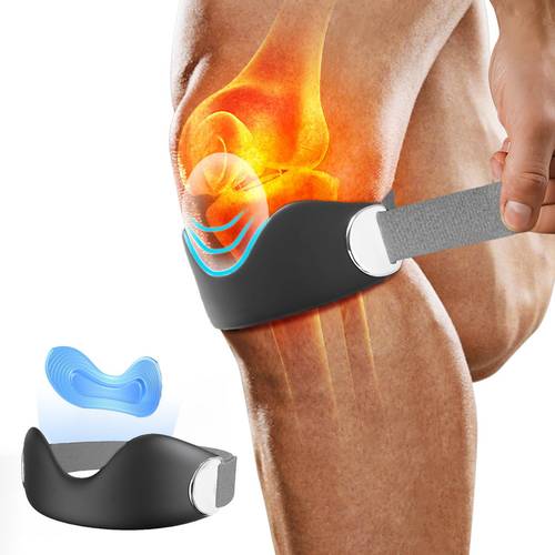 knee braces with silicone sleeve for stabilizing the knee adjustable strap non slip patellar stabilizer for women and men knee support brace for basketball running hiking
