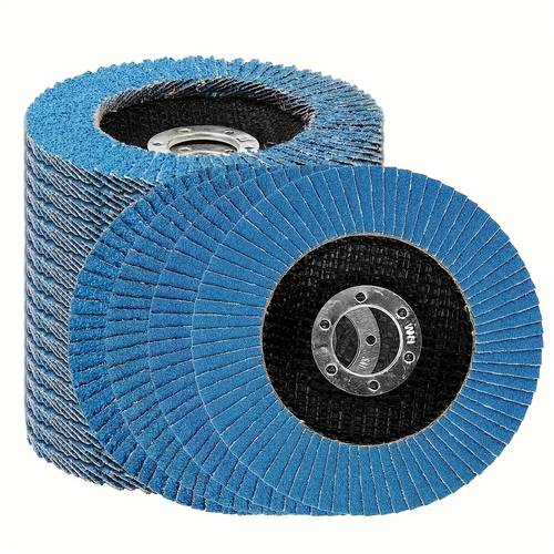 objektbild 12 st 125 mm tjocka slipdiscar - blå aluminiumoxid sliphjul för vinkelslipare, för trä, metall och betong, tungt industriellt slipning, slipverktyg | blå slipdiscar | konstruktion, slipdiscar för slipare