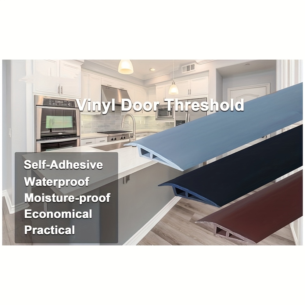 

1pc Self-adhesive Vinyl Door Ramp, 1 Meter/39.37 Inch Pvc Floor Strip, Wheelchair Ramp, Home , With Moisture-proof And Water-resistant Trim For Home