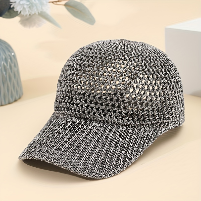 1pc mesh baseball cap unisex breathable summer hat with cut out design details 7