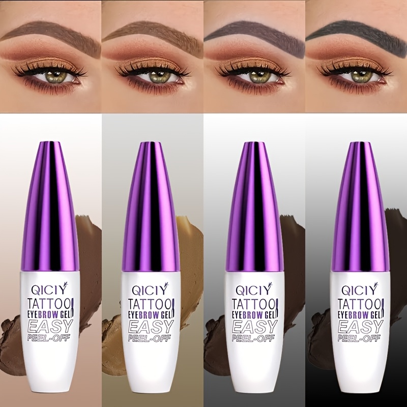 Waterproof Semi-Permanent Eyebrow Dye Gel - Long-Lasting, Smudge-Proof Brow Tint for All Light Beige Types, Tearing Eyebrow Cream, Music Festival/Party/Easter/Holiday Gift
