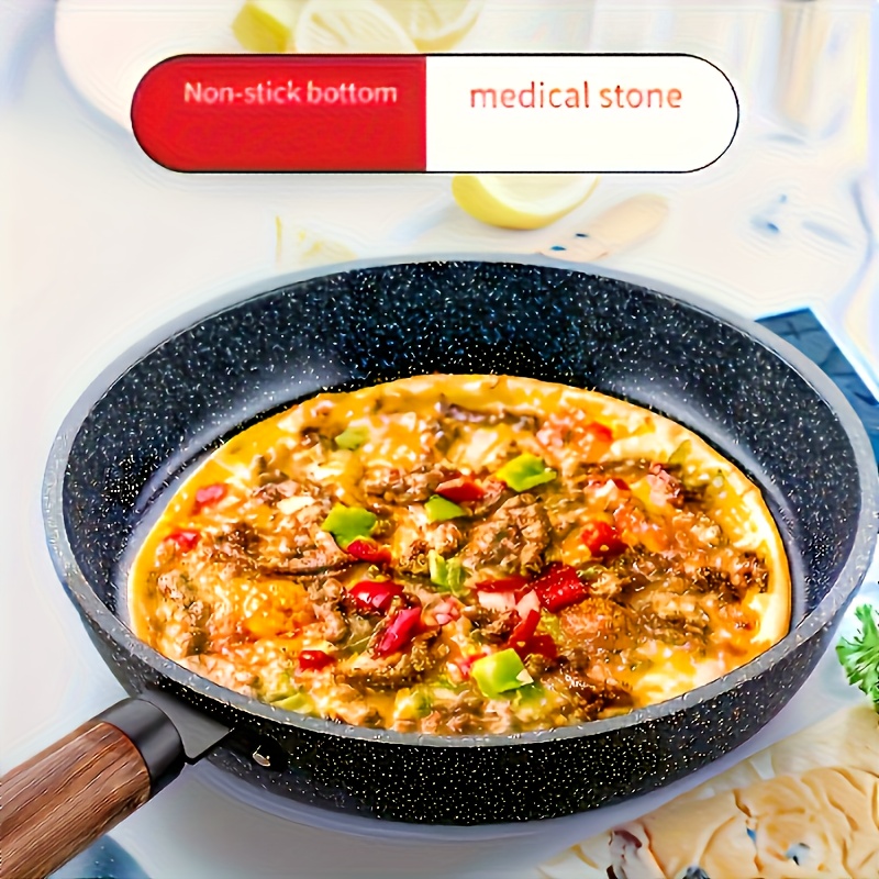 Sartén Antiadherente para el Hogar 2025; Ideal para Bistec, Huevos Fritos, Panqueques y Camping al Aire Libre; Compatible con Cocinas de Inducción y Estufas de Gas, Sartén de 24Cm - Duradera y Multifuncional, Perfecta para RVs y el Hogar - Imagen 8