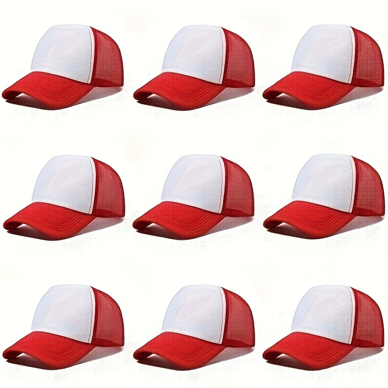 30pcs Customizable Trucker Hats, Breathable Polyester Mesh Caps