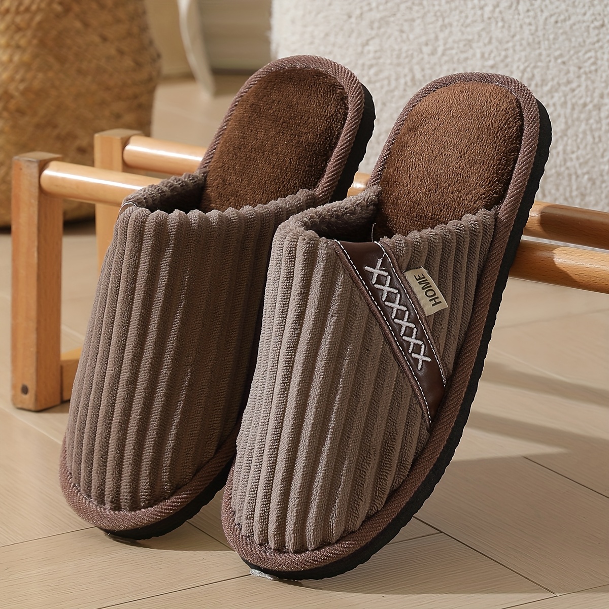 Men's/Unisex Winter Thermal Slippers with Non-Slip Sole - Heavy-Duty Thick Warm Indoor/Outdoor House, All-Season Comfortable Booties for Cold Floors, & (Casual/Business) - Easy Slip-On Design, Male/Female Use