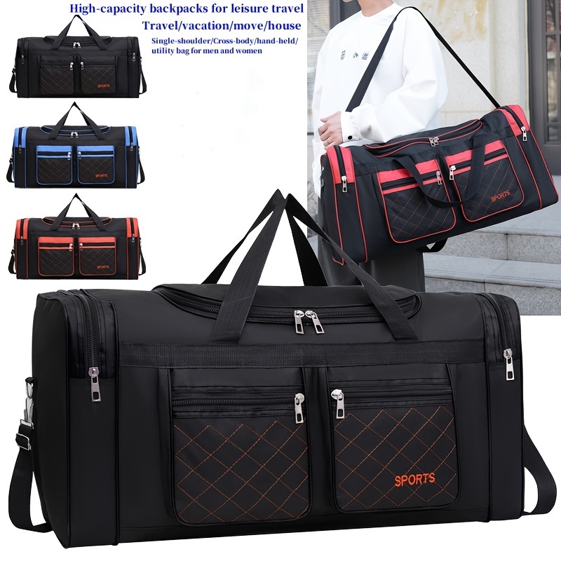 

1pc Large Capacity Handheld Luggage Bag For Men Women, Multi-functional Travel Storage Bag For Camping & Moving Home