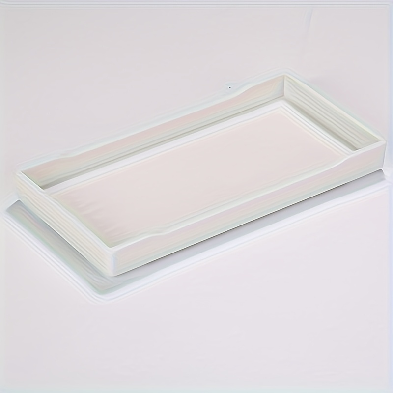 Image of 1pc Elegant Wood Grain Bathroom Tray - Durable Plastic Storage Box, Suitable For Toiletries, Teacups, Etc., Perfect For Home Decor And Bathroom Accessories, Bathroom Storage Items And Organization