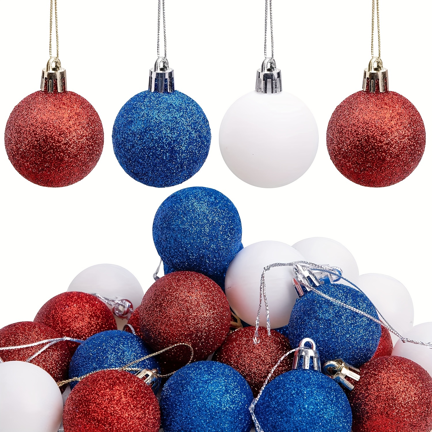 16PCS Independence Party Ornaments Ball Day Tree Decorations