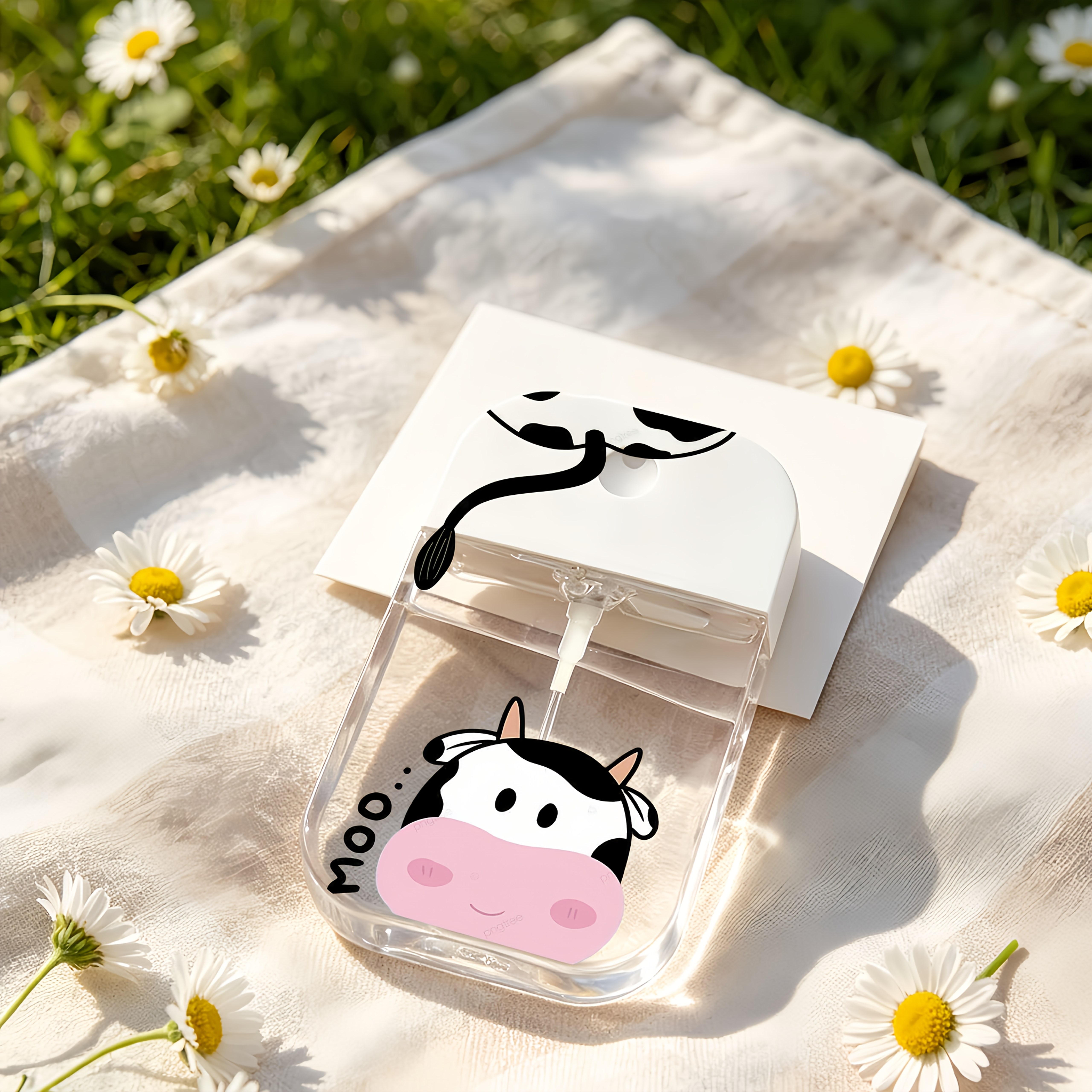 TEMU Adorable Cow Print Mini Spray Bottle - Transparent Refillable Portable Water Mister Suitable For Travel, Refillable Atomizer With Cow Pattern,