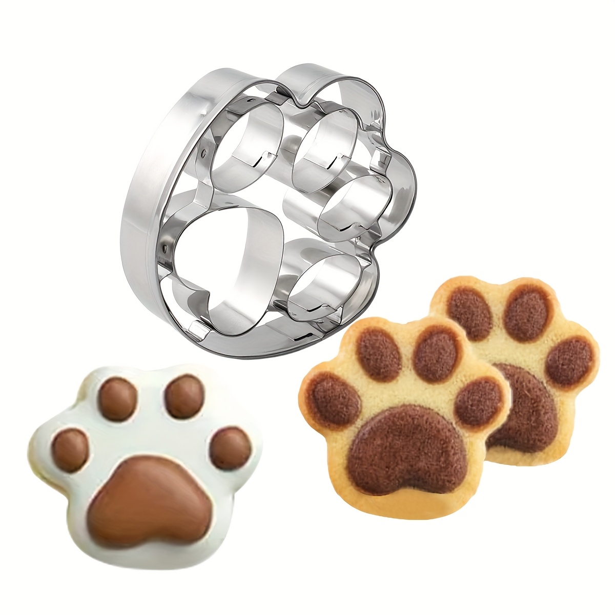 

Stainless Paw , 1pc - Ideal For Chocolate, Candy, Jelly, Ice Cubes, Pastries, Cakes - Diy Baking Tool, Kitchen Accessory