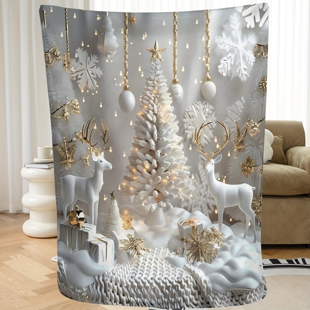 

Cozy With Festive Trees & - Soft, Warm Throw For Couch, Bed, Office, And Travel - Gift For And Adults, Christmas Decor, Best For Christmas