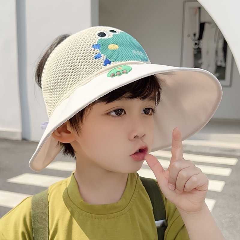 1pc Children's Summer Sun Hat, Bucket Hats, Boys Sunscreen Bucket Hat, Big Brim Girl Beach Hat, Thin Sun Hat, Suitable for Outdoor Travel, Beach