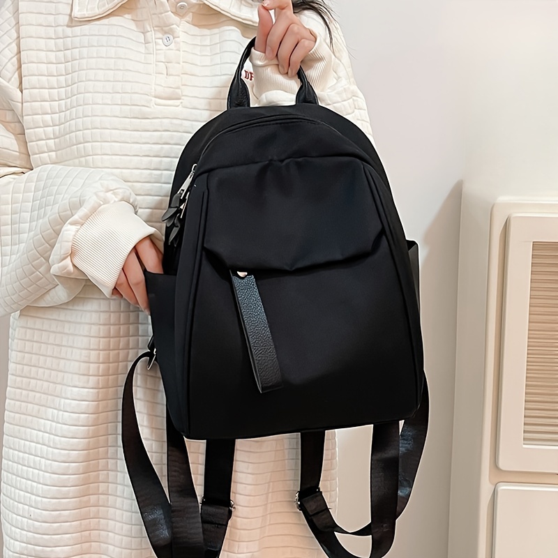 Easy Textured Women's Fashion Handbag, Lightweight Pu Embellished Commuter Backpack