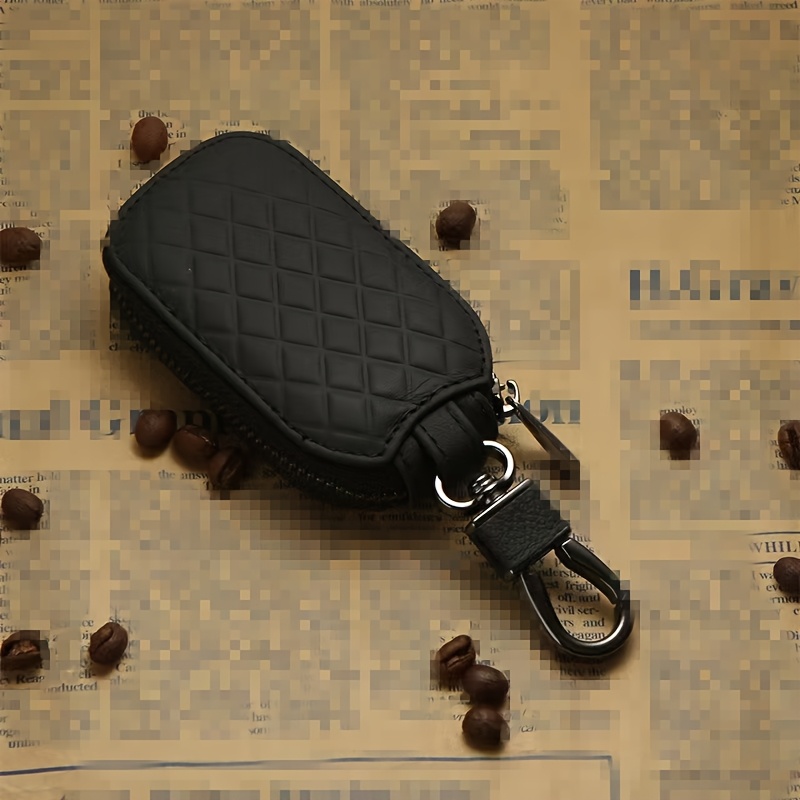 New Key Bag Faux Leather Embossed Car Key Cover, Remote Control Protective Cover