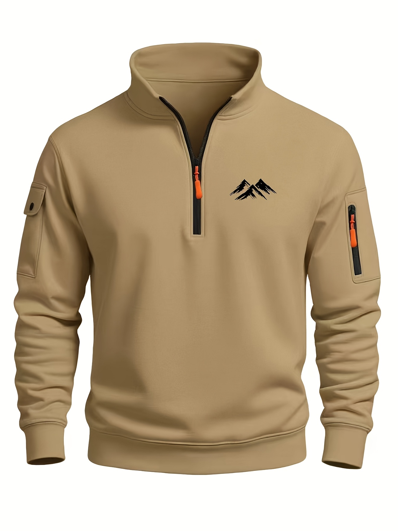 item picture mens casual and fashionable top no hat style chest print design suitable for outdoor leisure hiking and travel wear  