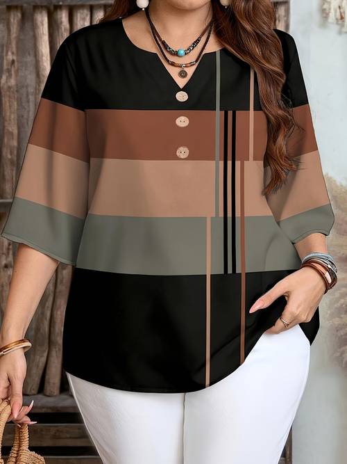 womens new summer fashion casual printed short sleeve top