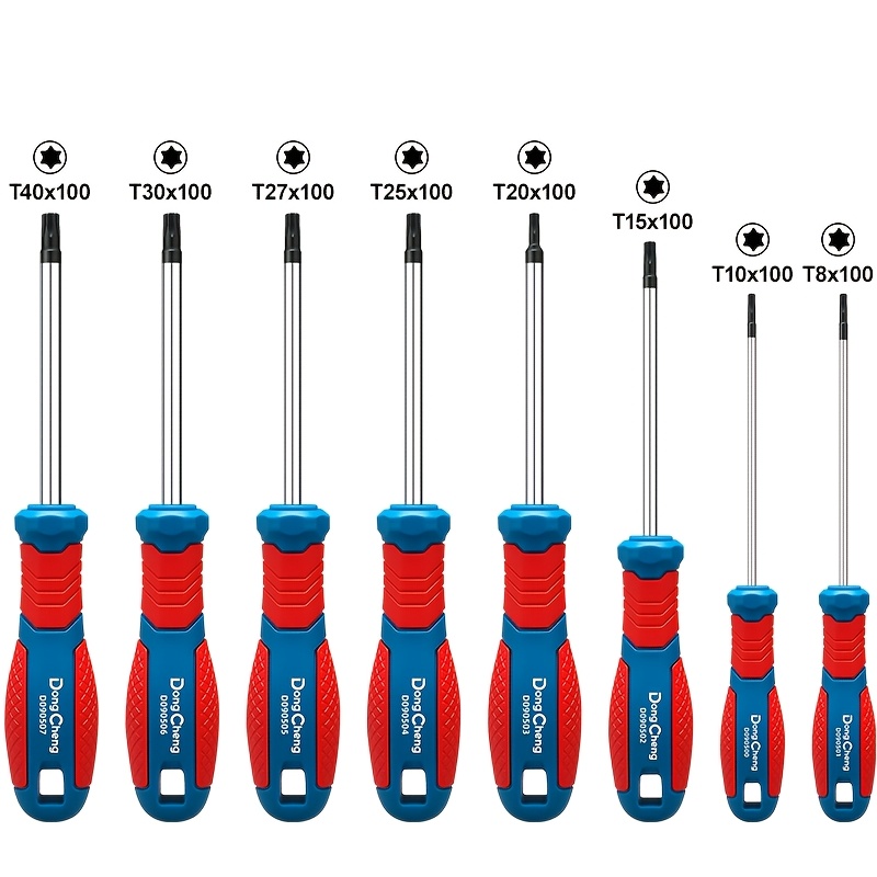 E-shop 8-teiliges Profi Torx Schraubendreher Set T8-T40 | mit Magnetspitze & Anti-Rost Beschichtung, Ideal für Elektronik- und Maschinenreparatur