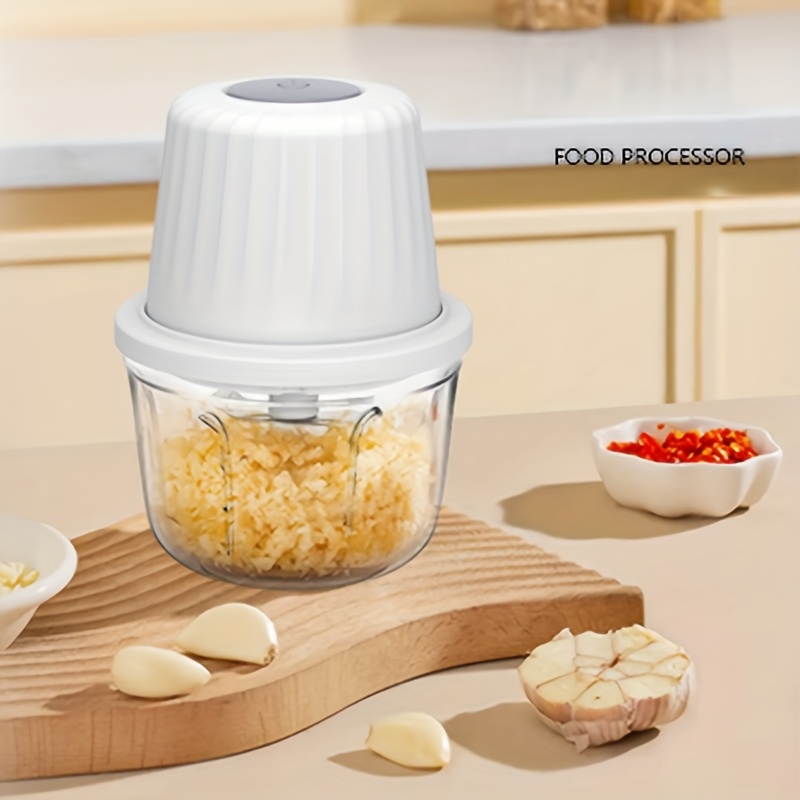 electric rechargeable portable cordless 400ml mini food processor versatile garlic veggie onion chopper blender with stainless steel blade for nuts chili minced meat spices more Product details 0