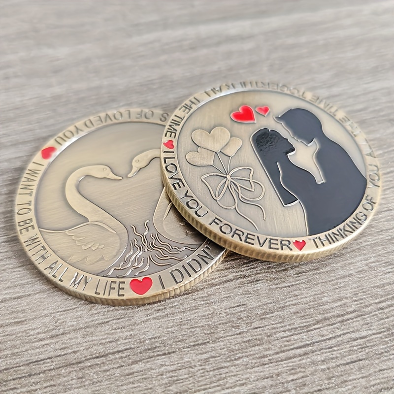 

[customer ] 1pc Antique Bronze Love Commemorative Coin - Collectible Charm, Gifts & Party Favors