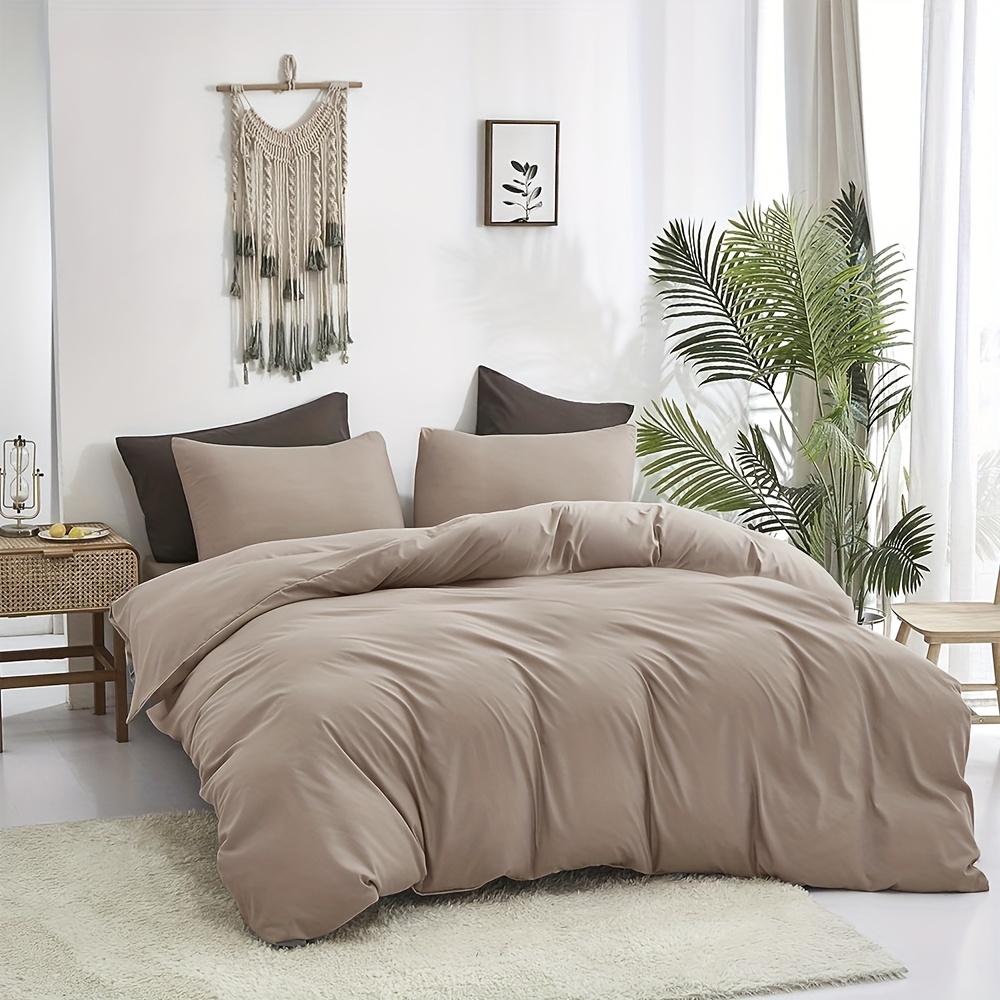 Hotel Quality 3pcs Bedding Duvet Cover Set(no Comforter) - Super Collection - Lightweight, Cooling Duvet Cover - Includes 1 Duvet Cover & 2 Pillowcases, Perfect For Bedroom Or