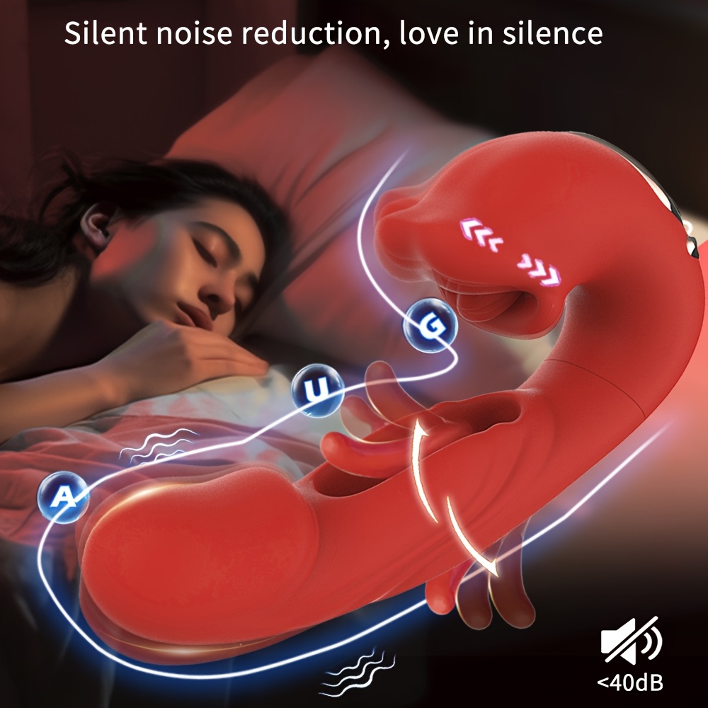 G-Spot Focused Vibrator, 7 Frequency Tongue Licking & Egg Sucking Modes, Rechargeable Lithium Battery, 700mAh, Adult Female Vaginal Massager, Snap Mouth Design, Valentine'S Day Gift