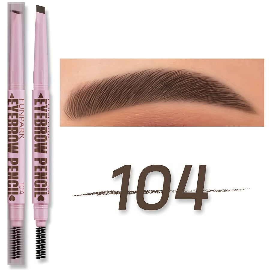 Image of 1pc Waterproof Natural Makeup Double Heads Automatic Eyebrow Pencil Waterproof Long-lasting Eyebrow Pen With Eyebrow Powder Liquid Eyebrow Pen Wild Brow