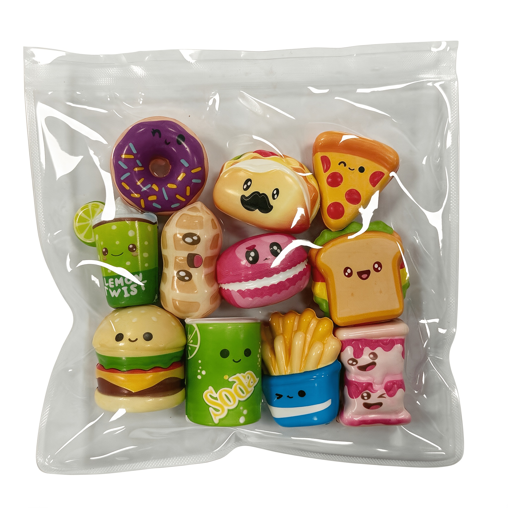 Image of 15pcs Slow-rising Food Toys, Soft And Cute Donuts, Birthday Gifts, Small Gift Bags, Classroom Rewards, Carnival Prizes, Easter, Halloween, And Christmas Party Giveaways, Random Colors And Styles