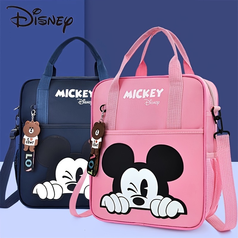 

Disney Mickey Print Multi-purpose Backpack, Crossbody, And Handbag, Unisex School Bag With Adjustable Straps