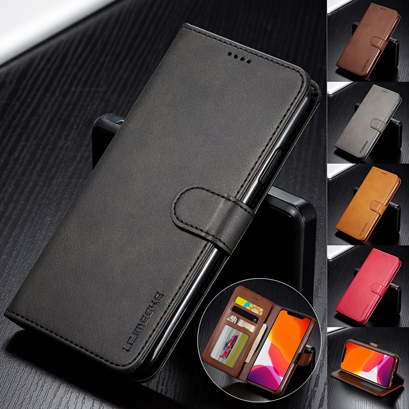 

Luxury Leather Wallet Case: Flip Cover With Card Slots For Iphone 14/13/12/pro Max/mini/11/xs/xr/x/se/7/6/6s Plus 2020/8/7/6/6s Plus 2022