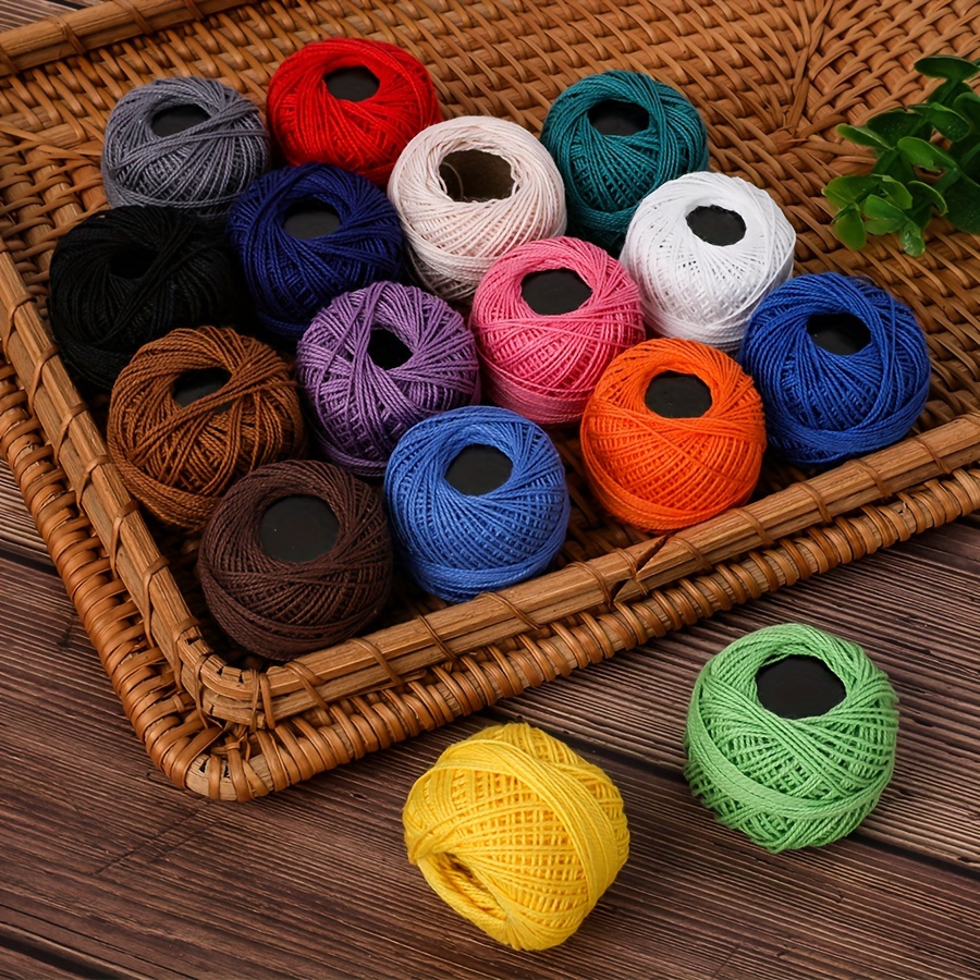 

16-pack Cotton Yarn Set For Knitting And Crochet, Mixed Color Solid Skeins For Diy Crafts, Handmade Sweaters, Scarves, And Accessories - Ideal Gift For Mother's Day And Valentine's Day