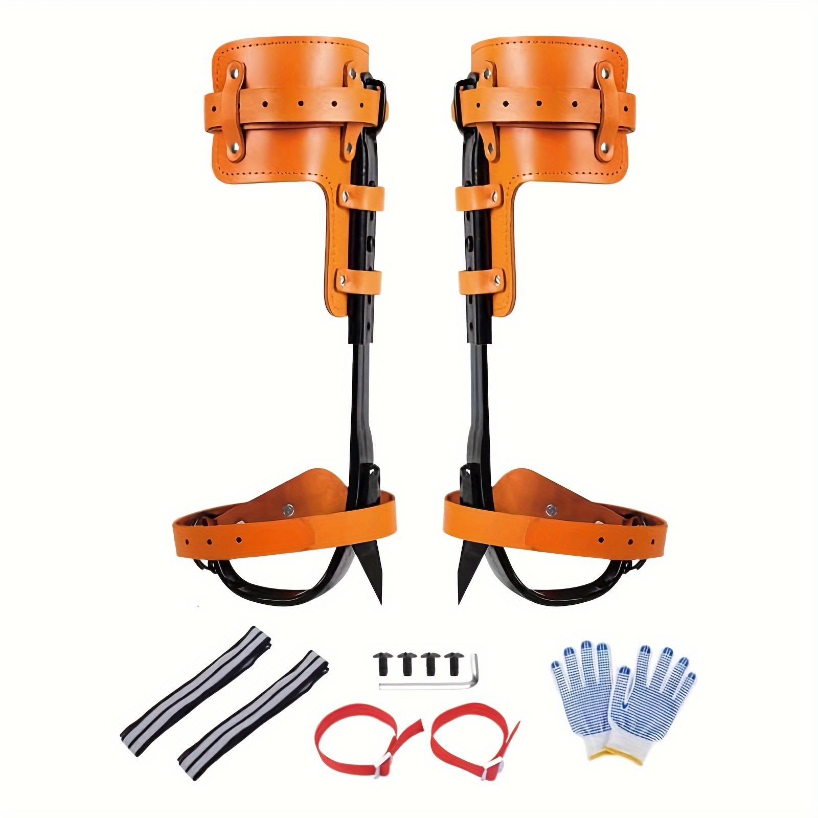 

Saker Adjustable Climbing Device And Steel Climbing Spikes. Tree Climbing Tips With High-quality Mats, Climbing Equipment, Tree Hunting Straps And Gloves. Safe And , Suitable For , Rock Climbing, Etc.