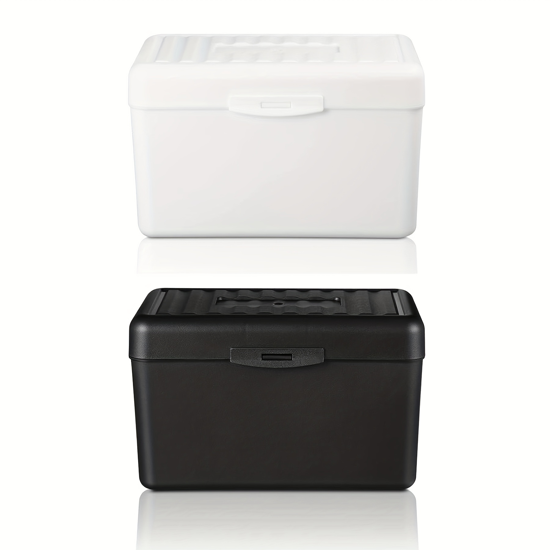 2 Colors Pack, Index Card Holder Box 3x5, Flash Note Card Holder Box Organizer Case, 3 X 5 Index Card Storage File Box