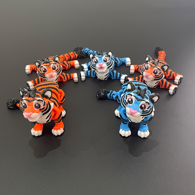 

3d Printed Tiger Figurines, Multi-jointed Moveable, Perfect Gift For , Artistic Desk Decor, Ideal For Parties And Outdoor Car Displays, Plastic Craft Figures