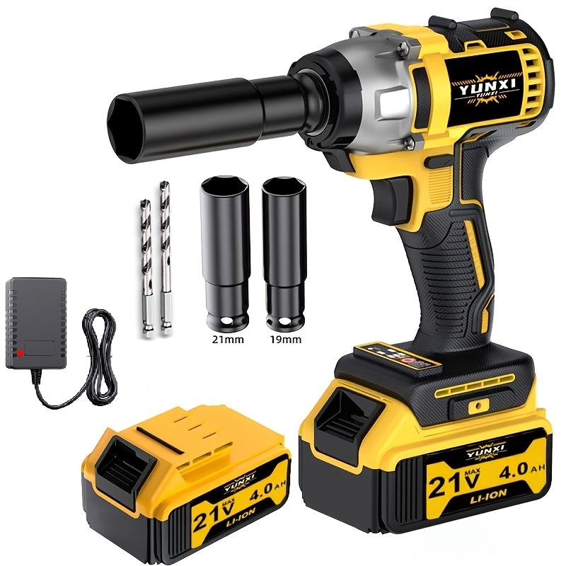 TEMU 2026 Latest 21v Wireless Lithium Battery Drill Bit Impact Screwdriver, Optional Lithium Battery, Toolbox, Charger, And Complete Accessory Kit.