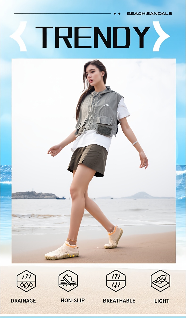 outdoor hiking womens water shoes comfortable and breathable suitable for swimming surfing rock climbing beach sports beach volleyball hiking   fashion sports and water activities for men and women couples Product details 1