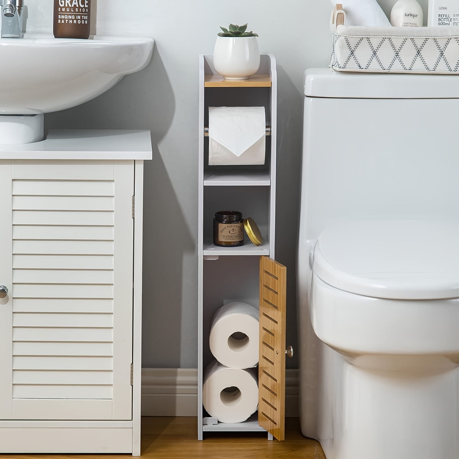 countertop storage cabinet for bathroom - United Kingdom