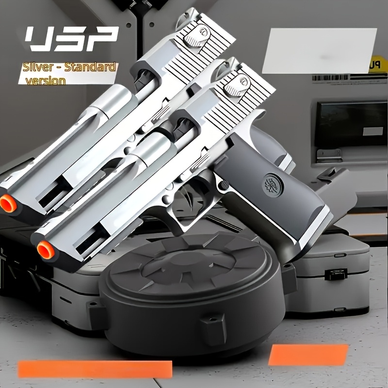 [ American Recommendation ] Super Double Gun Children's Toy Soft Bullet Pistol, High-end Version, An Interactive Game Set Suitable for Both Boys And Adults, An Ideal Easter Gift