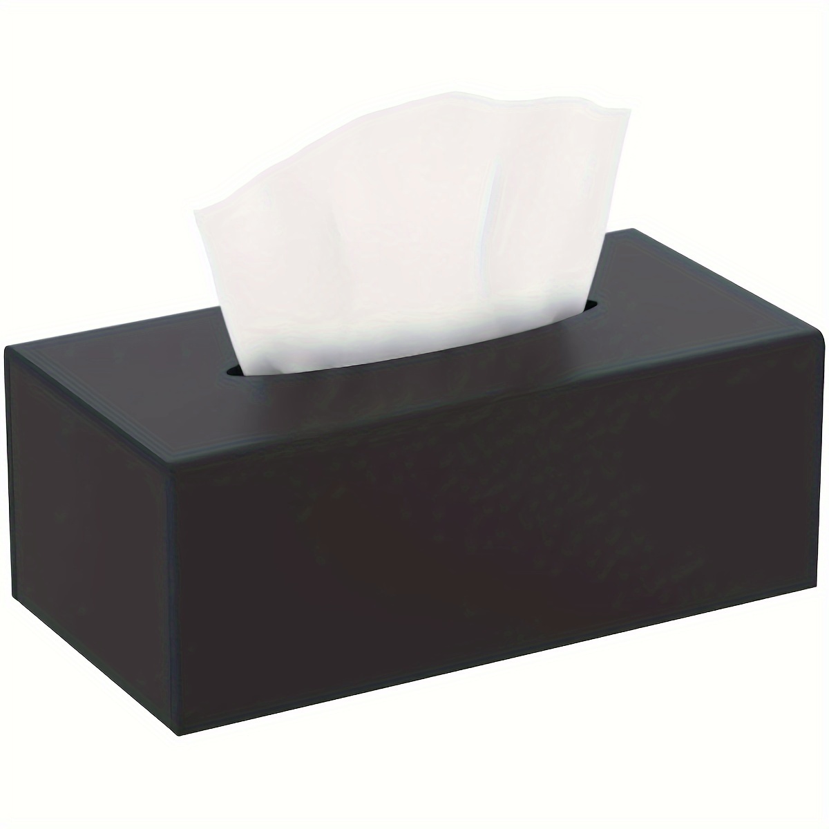 

Elegant Matte Black Acrylic Tissue Box - 25x13x9 Cm, Removable Magnetic Cover, Modern Decor For Bathroom, Bedroom, Dining Room, Office, Car - Stylish & Tissue Dispenser With Easy