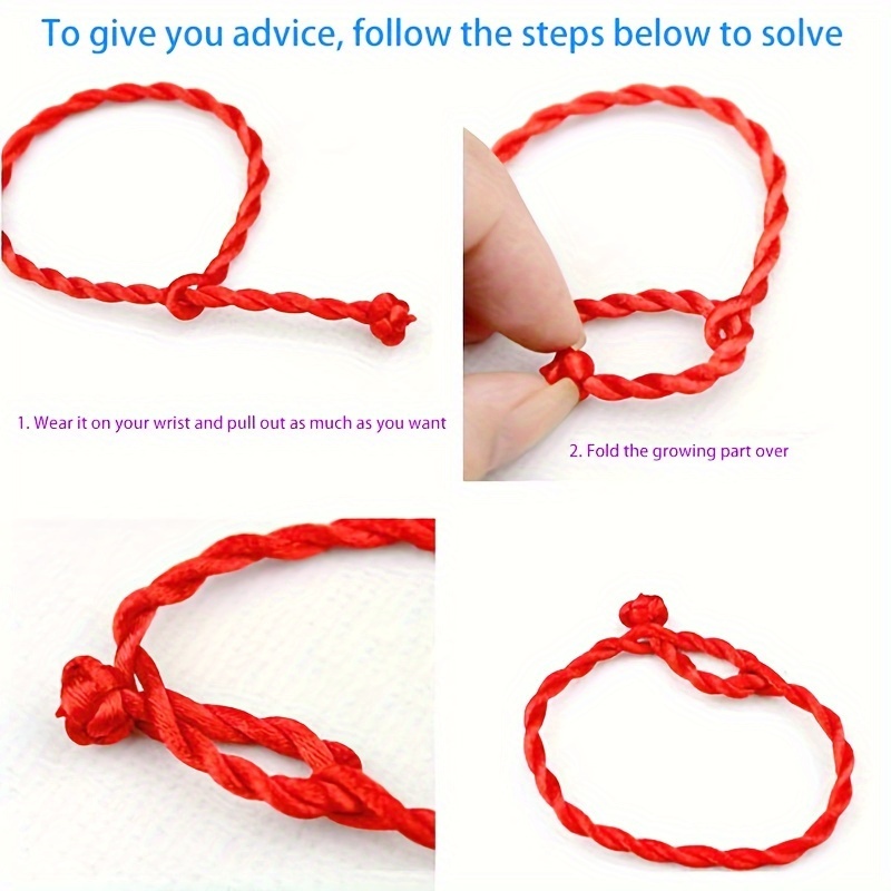 2pcs Handmade Lucky Red String Bracelets and Anklets Set