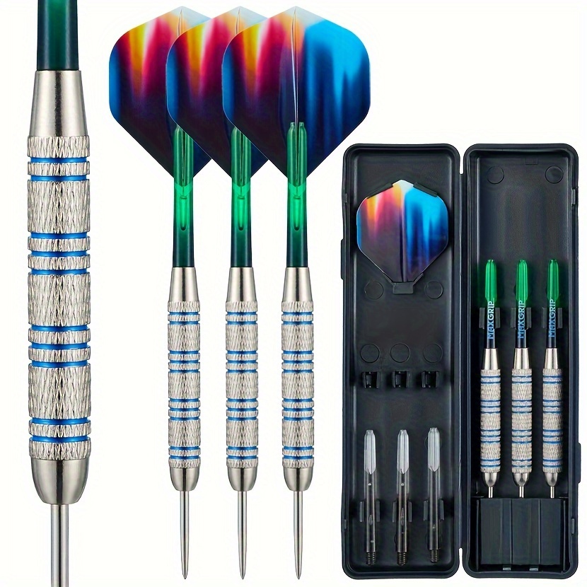 

3pcs Metal Tip Darts Set Storage Box, Portable Metal Darts Dart Flights Or