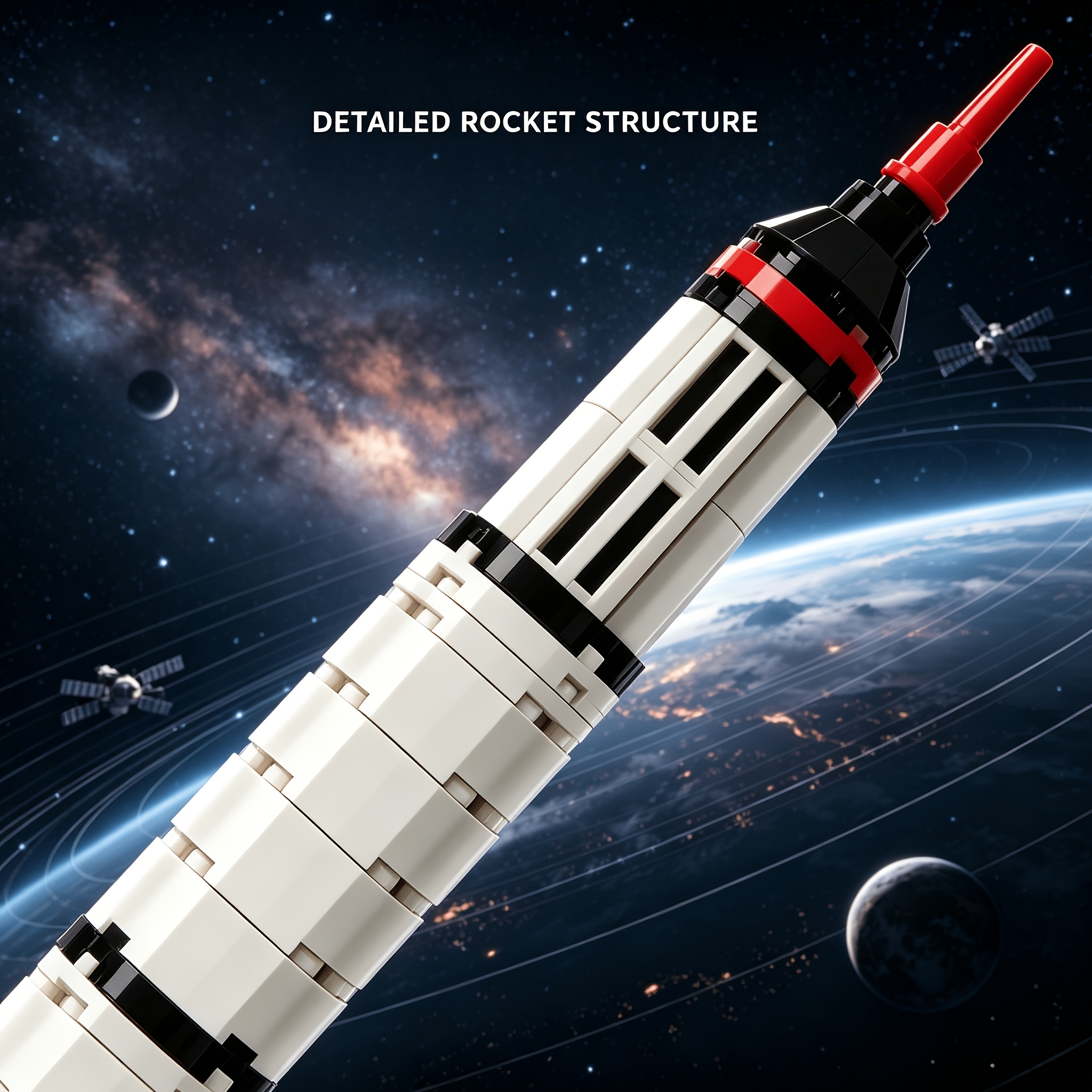 Deep Space Rocket Building Block Model