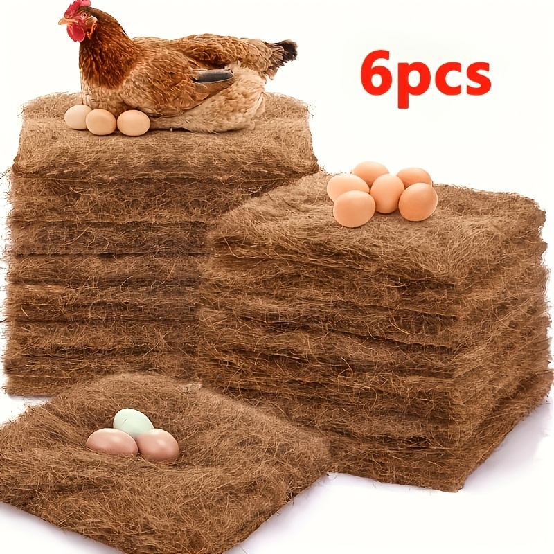 TEMU Set di 6 tappetini per pollaio - Tappetino in , lavabile e durevole, per uso interno ed esterno, lettiera per polli e animali domestici,