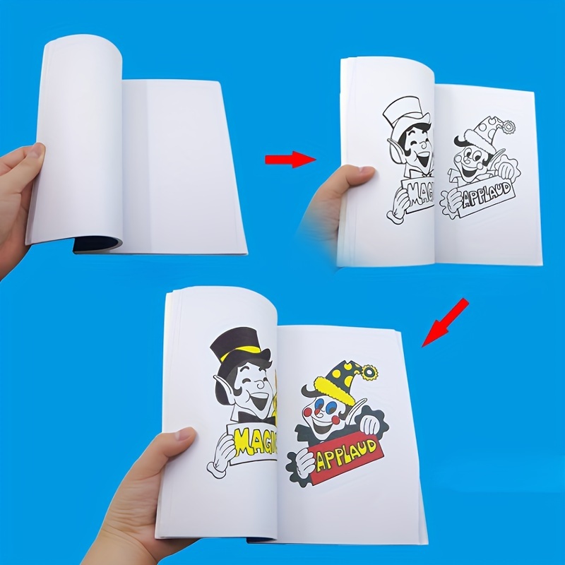 

1pc, Book Of Mini Cartoon Magic Color-changing Props, A Book Of Talent Show Graffiti Magic, A Wordless Book Of Magic 3 Transformations Animation.