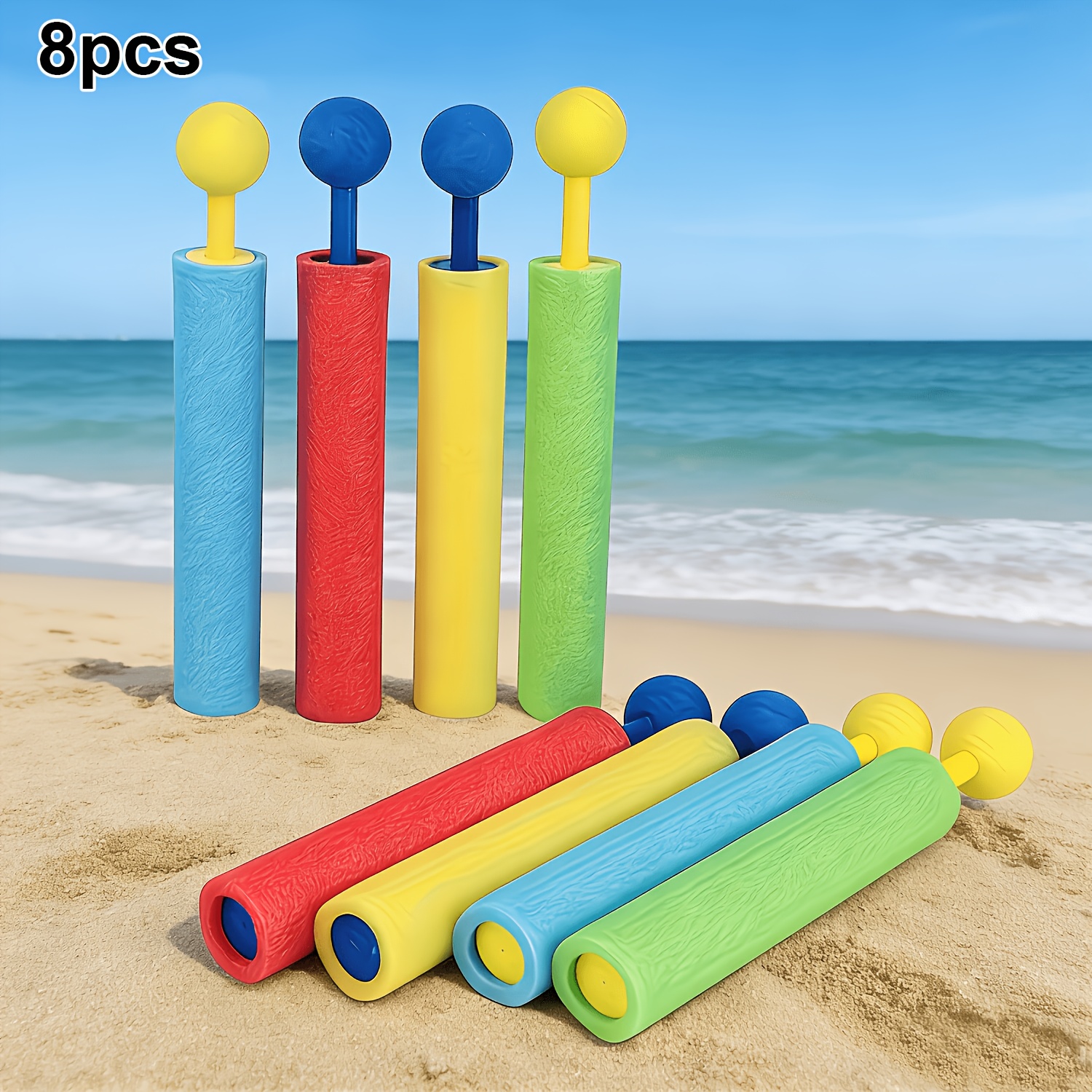 8pcs fireworks water gun toy sets romantic fireworks water guns extendable water gun sets outdoor   toys ideal for family entertainment and outdoor games random color