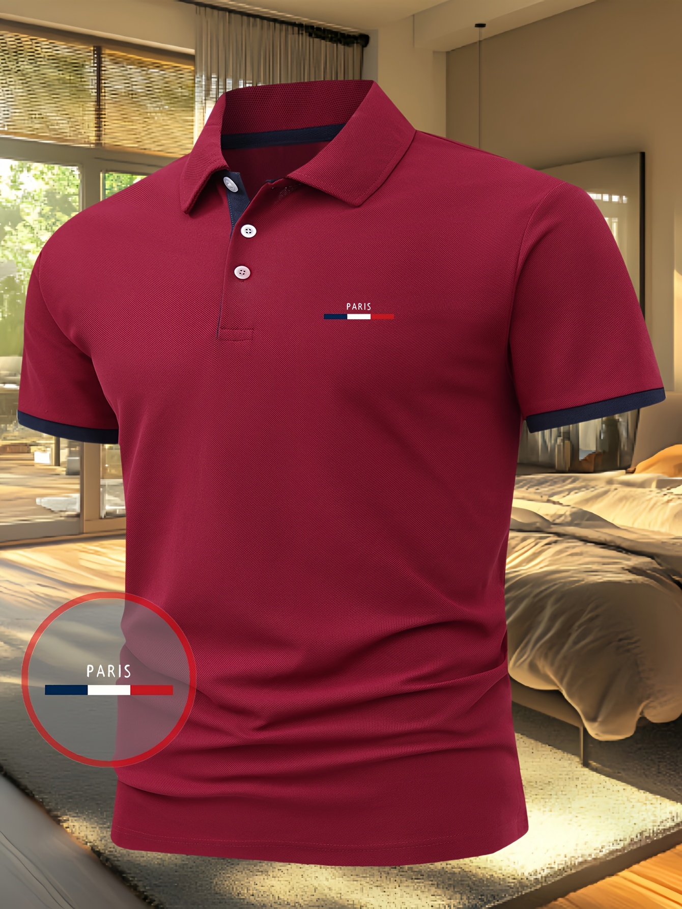 Men'S Casual Summer Print T-Shirt - a Stylish Short-Sleeve Top Featuring Geometric Designs, Lightweight And Breathable, Polo Shirt