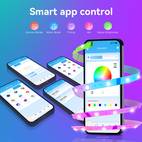 led light strip 260 ft two rolls 130 ft smart led light strip with app control remote control rgb music color change light suitable for bedroom party supplies home holiday decoration