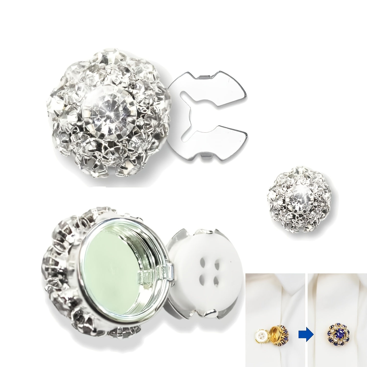 Protège-boutons Pour Chemisiers Femme | Décor Floral En