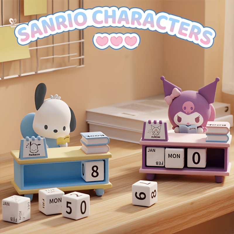 

1pc Sanrio Cartoon Desk Calendar - Modern Pvc Tabletop Calendar, Reusable & Endless , Ideal For Anime Fans, Perfect Gift For Thanksgiving, Decor