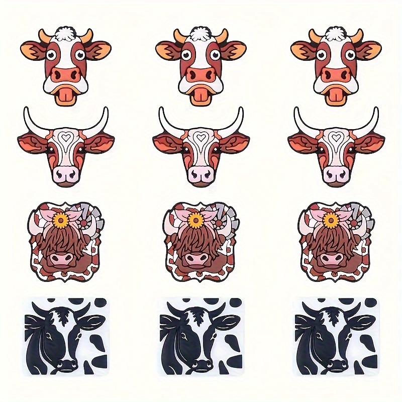 Cretaive Cute Cow Silicone Beads Loose Beads Jewelry Making - Temu