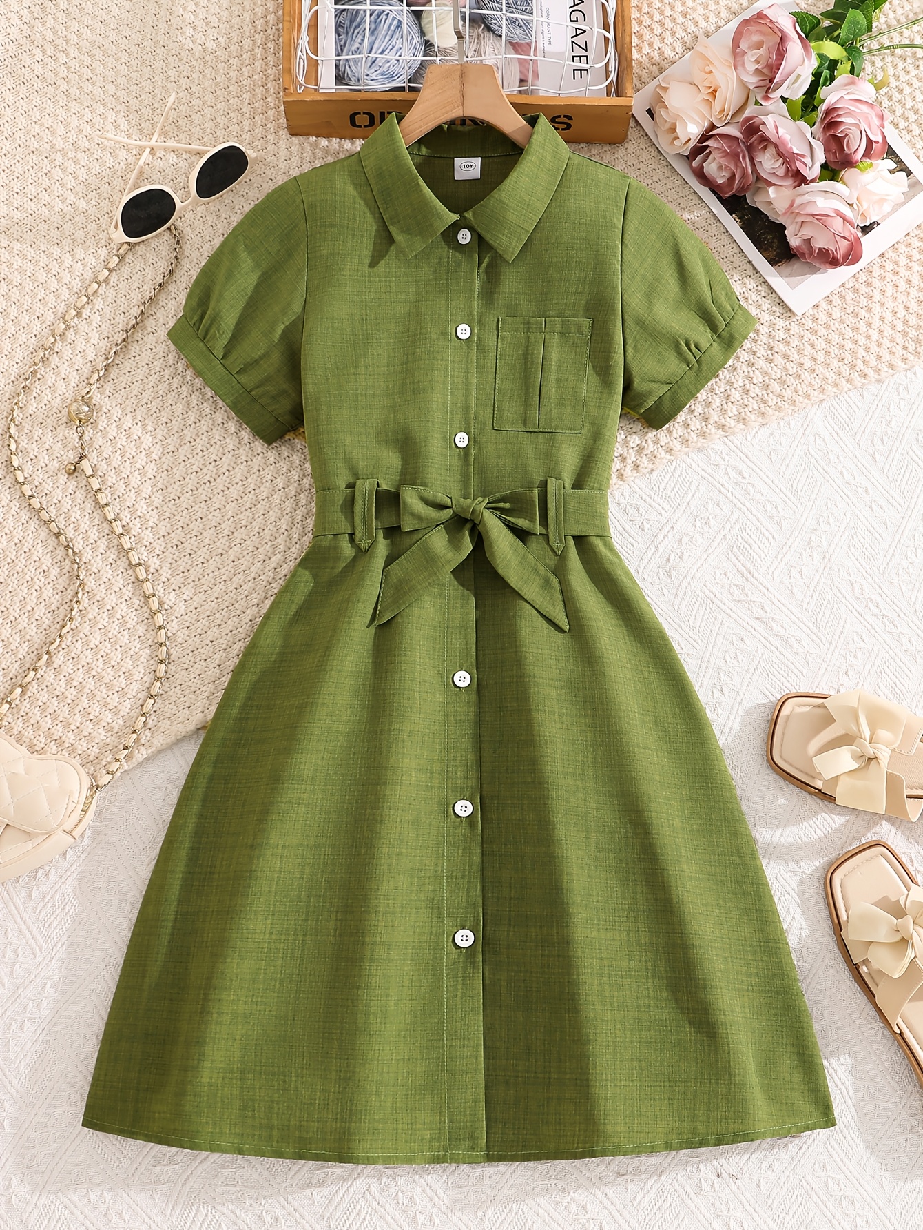 green emerald velvet dress Zéb main image 1